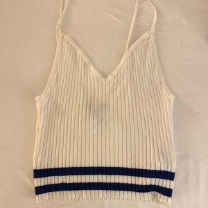 white and blue forever 21 tank top